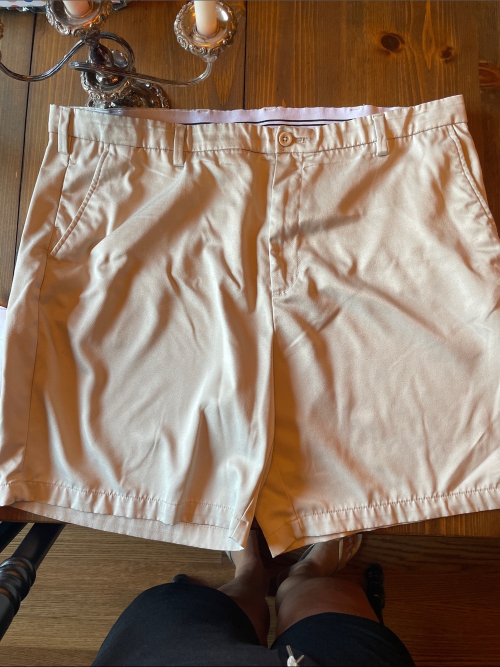 Men's khaki Stretch Casual Shorts 42